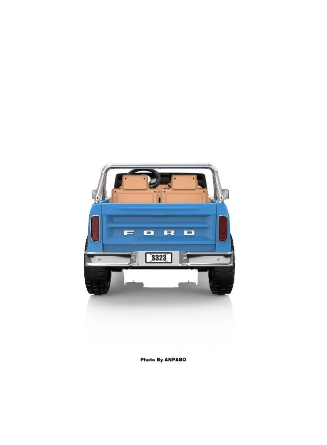 Ford 24V Classic Ford Bronco: Light Blue Retro Legend, Ready for Dual Adventures-light blue - Image 4